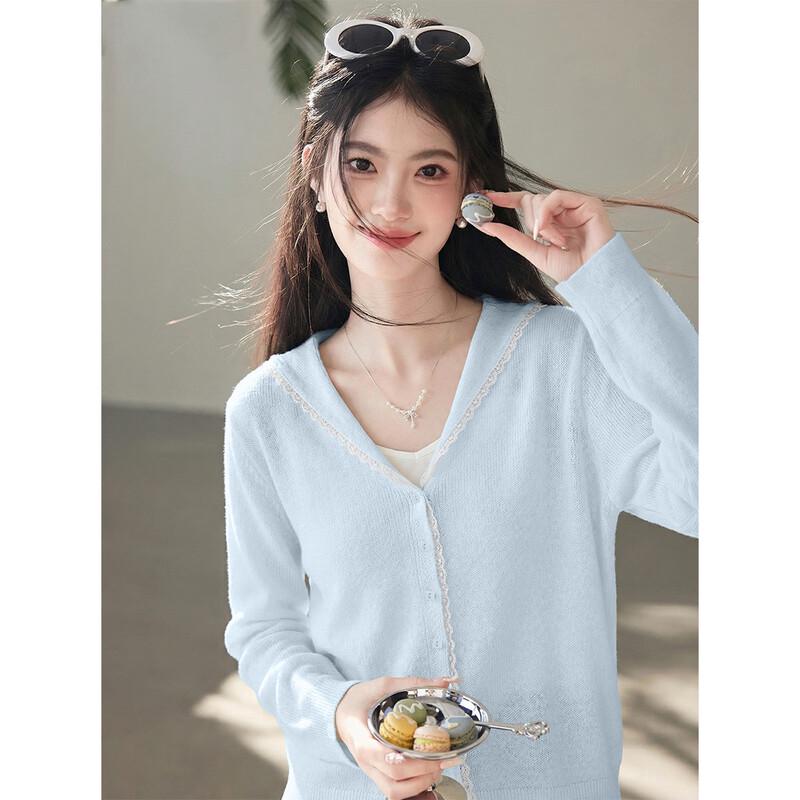 Mokana Women s Hooded Long Sleeve Lace Cardigan One Size