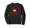Ema Bear Custom Red Buffalo Plaid Christmas Pajama Sweatshirt