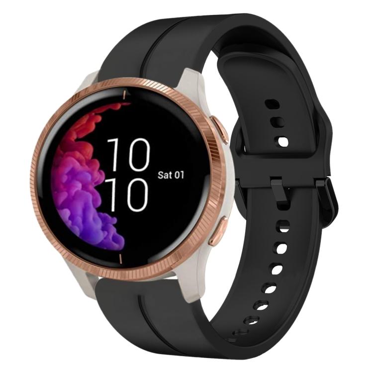 

Для Garmin Venu 20 мм Силіконовий ремінець для годинника For Garmin Venu чорний
