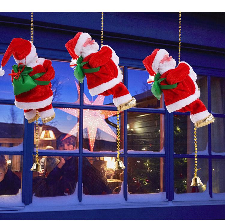 European Christmas Climbing Santa Electric Toy and Decoration
