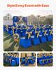 50 Pcs Royal Blue Chair Covers, Polyester Spandex Chair Cover, Stretch Slipcovers for Wedding Party Dining Banquet Flat-Front Chair Covers, Fits Chair