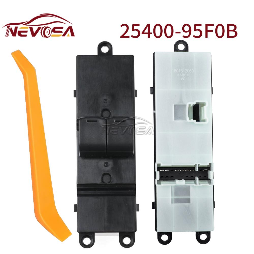 NEVOSA Power Window Master Control Switch For Nissan SUNNY ALMERA 2006-2013 Auto Glass Button 2540095F0B 25400-95F0B 25400-95F0B