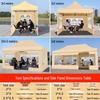 Transparent Tent Side Panel: Windproof & Waterproof Outdoor Canopy Enclosure with Thick Fabric and Durable Edging