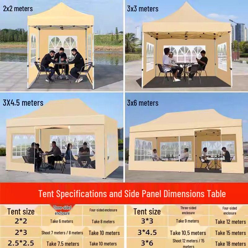Transparent Tent Side Panel: Windproof & Waterproof Outdoor Canopy Enclosure with Thick Fabric and Durable Edging