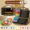 True Color Stackable Soft Tip Acrylic Marker – Non-Bleeding, Washable, Watercolor Pen for Art & Graffiti.