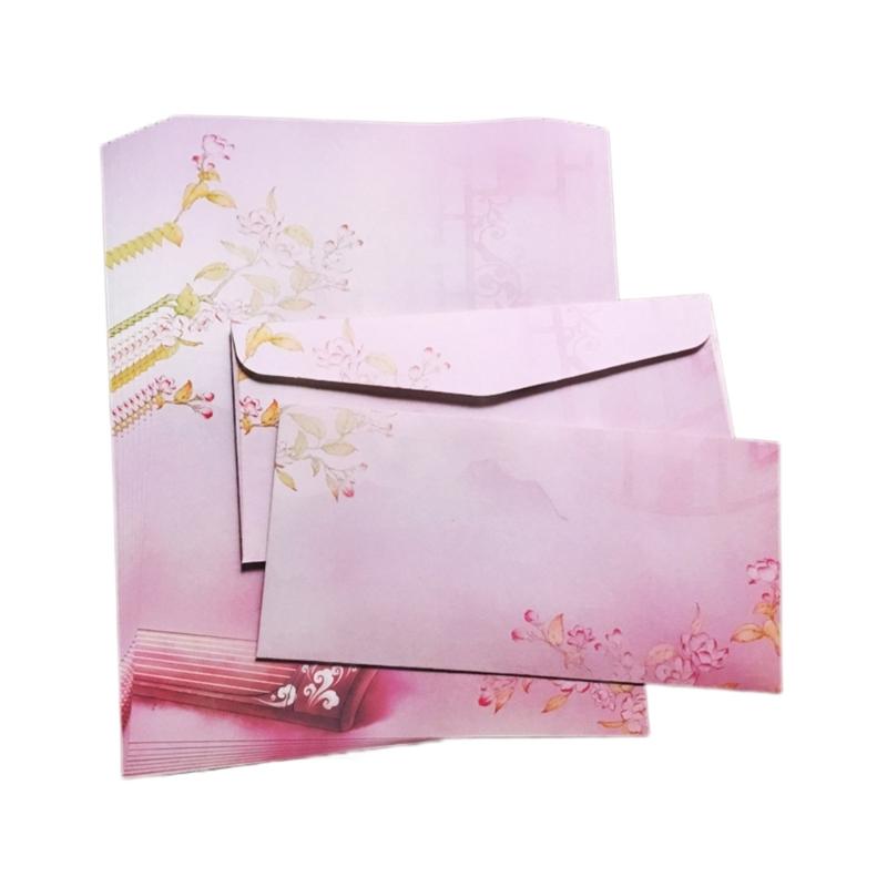 

Stationery Paper and Envelopes Set Traditional Letter Writing Paper Color Both Side Writing Stationary Paper for School