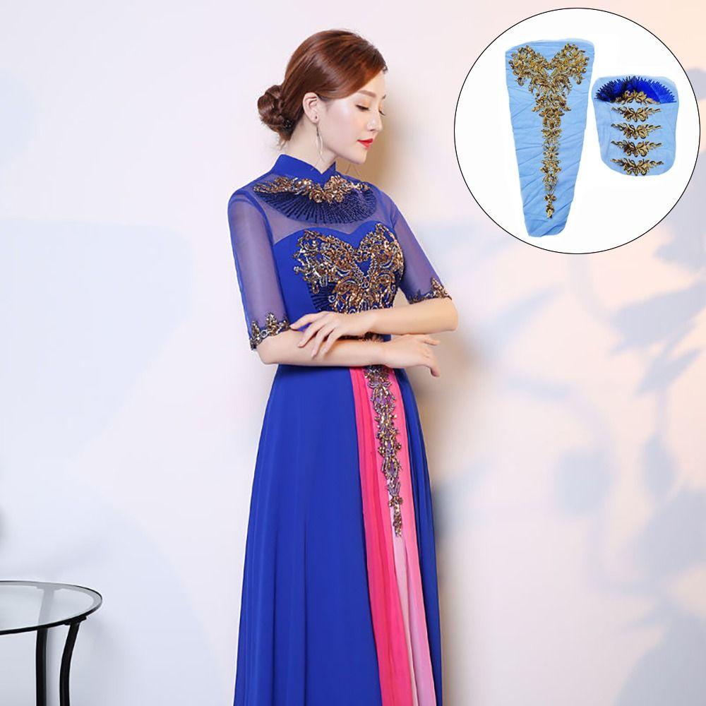 Sequin Embroidery Sequined Embroidery Patches DIY Lace Appliques Stage Costumes