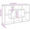 Modern Living Room Wall Decorative Display Shelf with Entrance Suspended Shelf, 60x31x60 Cm