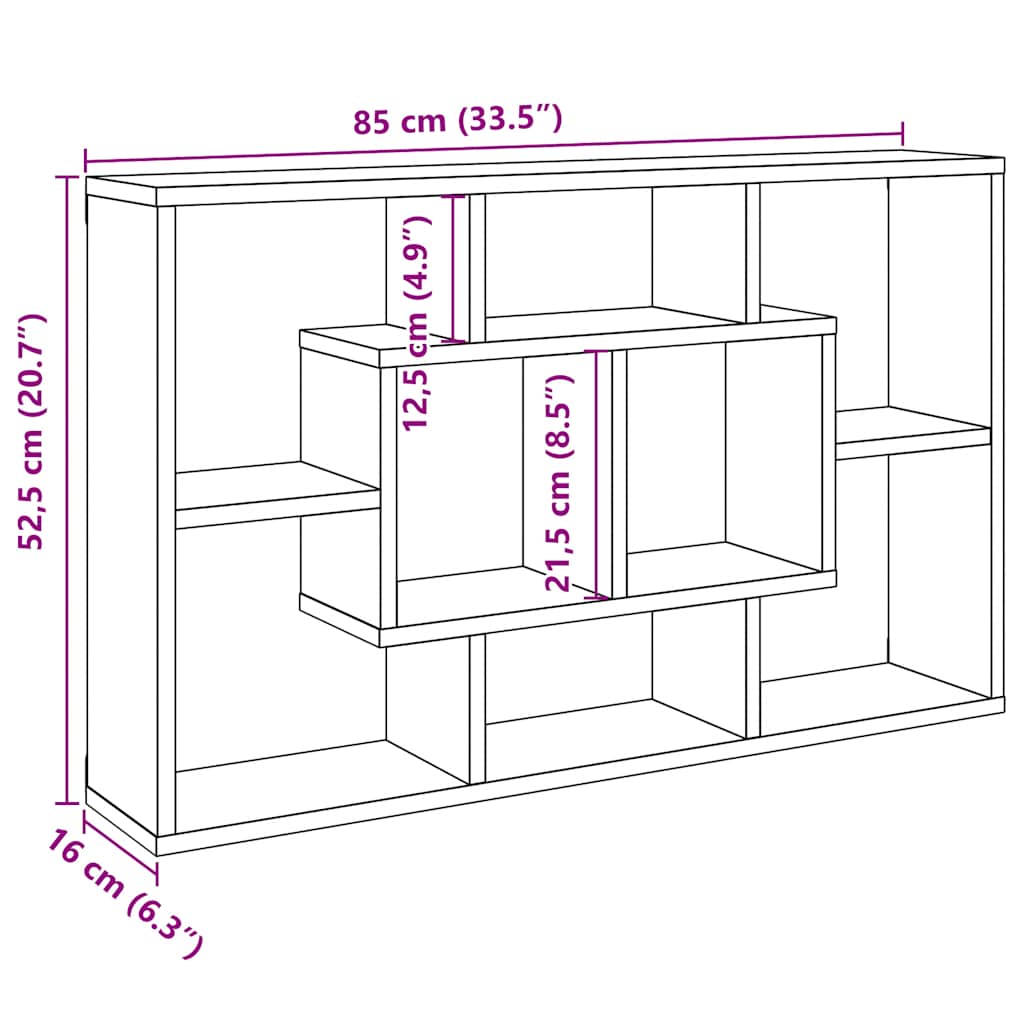 Modern Living Room Wall Decorative Display Shelf with Entrance Suspended Shelf, 60x31x60 Cm