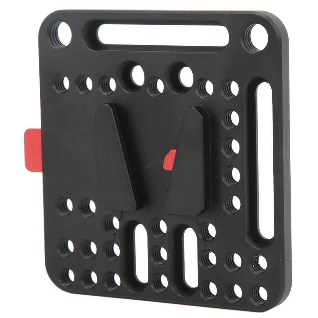 V Mount Lock Battery Plate Aluminum Alloy V Lock Battery Quick Release Plate for Photograph Camera Power Supply