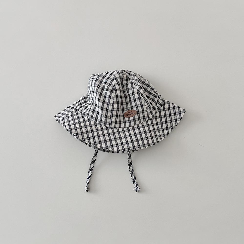 Kinder Vintage Karo Eimerhut Dünne Frühling Herbst Sonnenschutzmütze für Jungen und Mädchen Sommer Outdoor Sonnenschutz