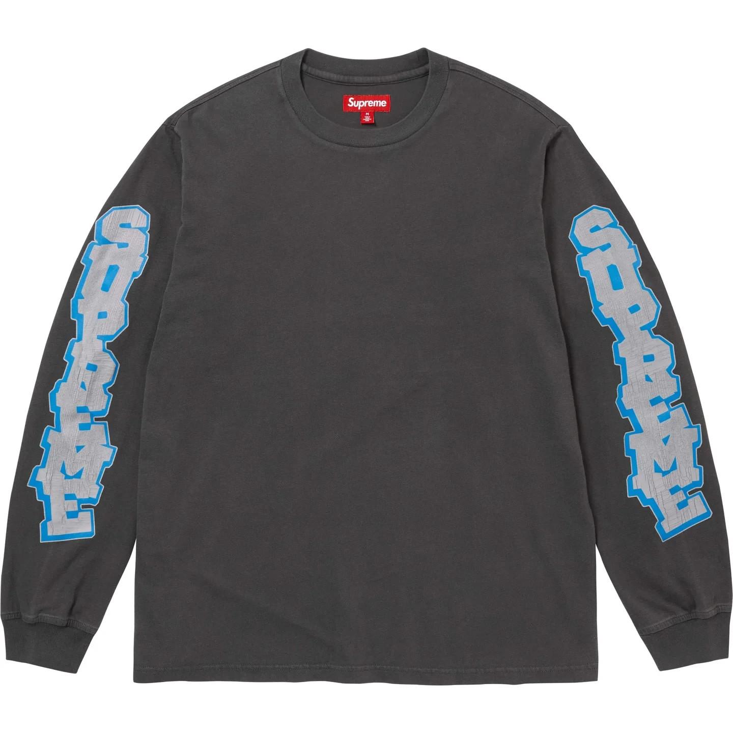 Supreme Cracked Sleeve L/S Top Washed