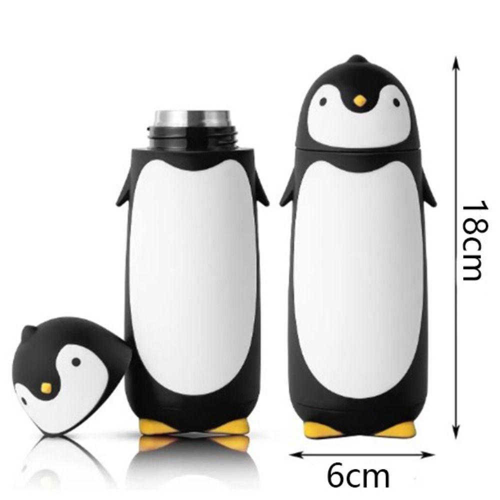 280ml Penguin Thermos Bottle Double Wall Vacuum Water Bottle Penguin Insulating Bottle  Office
