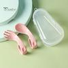 Feeding 1 Set Offset Spoon Food Grade Adorable Appearance Adaptive Eating Aid Right Hand Learn Eat Baby Fork for Family