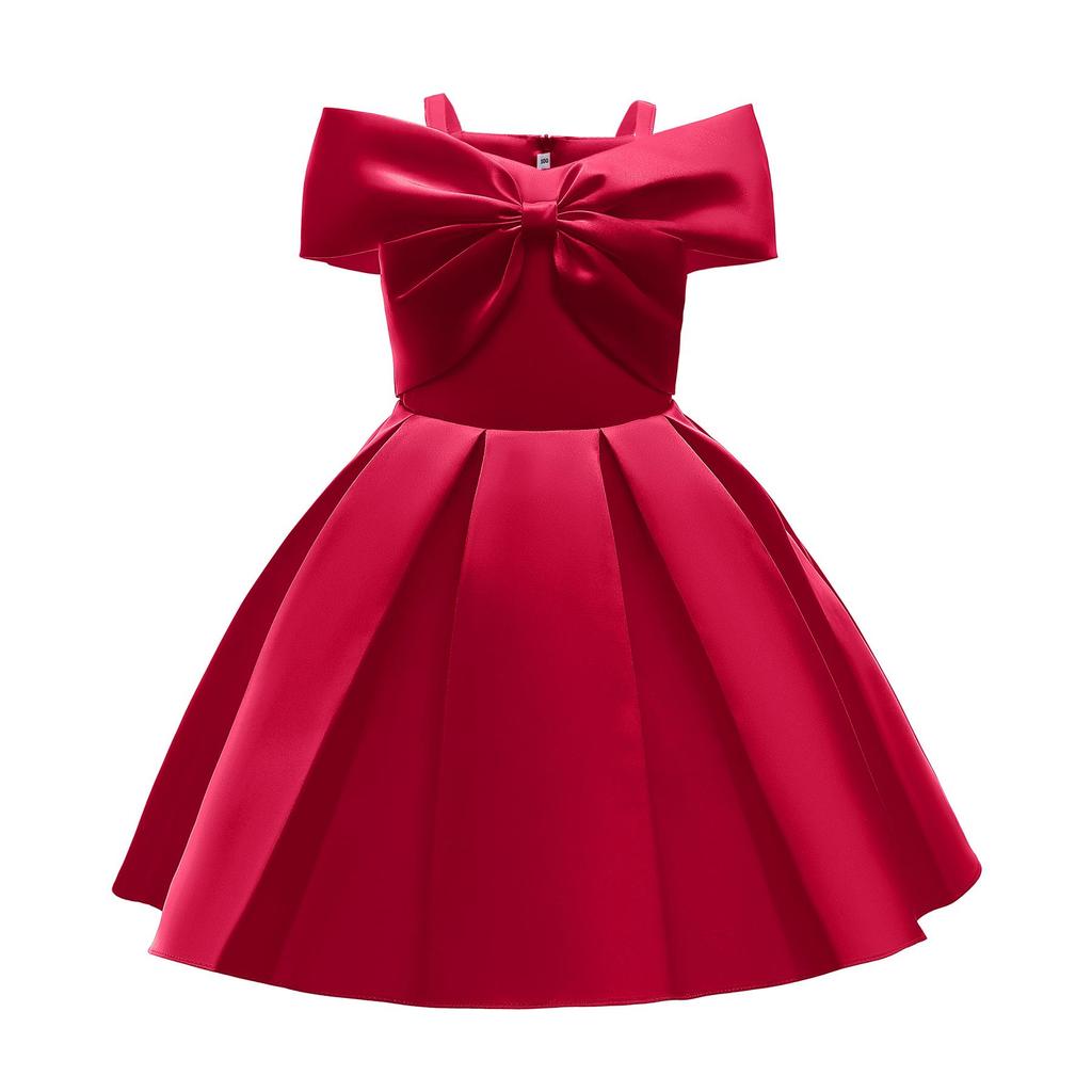 Vestito estivo da principessa con bretelle per bambina, stile western, abito da festa per esibizioni