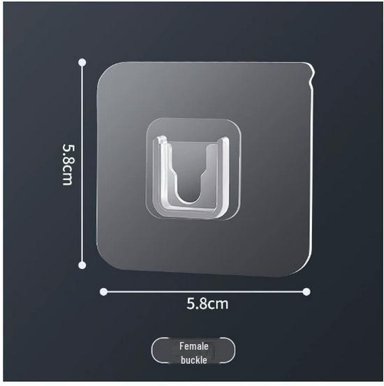 Transparent Traceless Adhesive Hooks - Strong, Waterproof, and Punch-Free Wall Hooks for Hanging Clothes