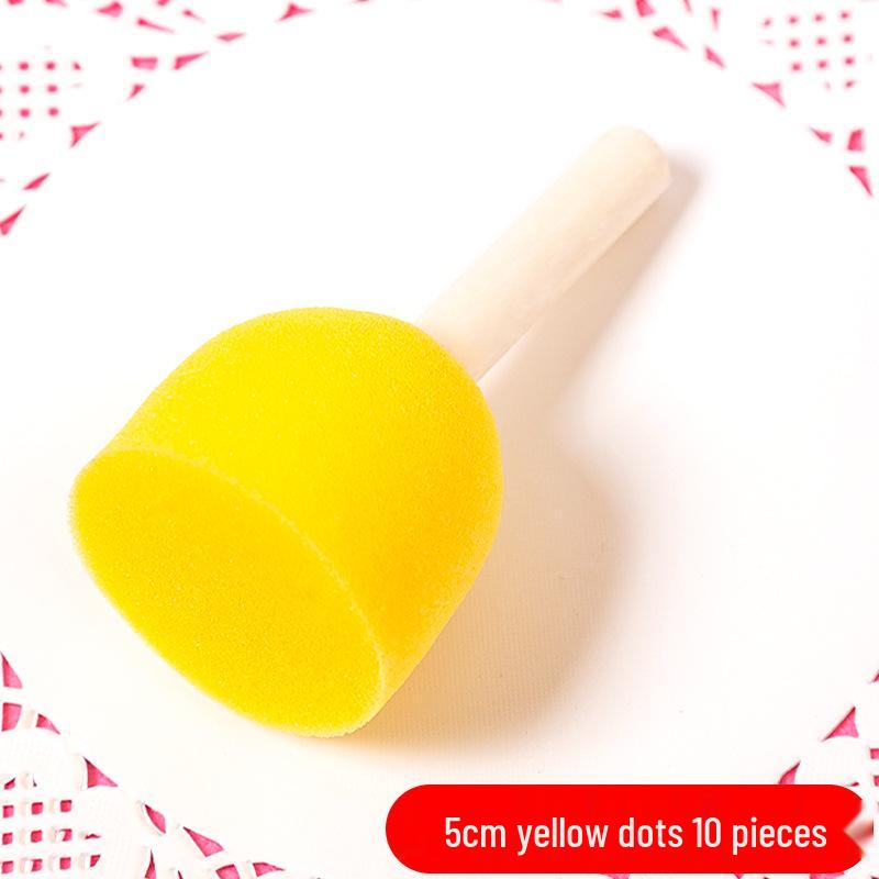 Children's Round Sponge Brushes for Art & Painting - Mushroom Head Tools for DIY Graffiti and Kindergarten Use