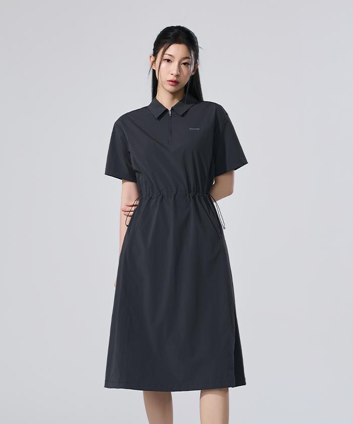 DISCOVERY EXPEDITION Women'S Freshvent Collared Woven Dress (D.Grey)