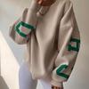 Autumn and Winter Hip Pop New Women's Thick Round Neck Letter-printed Oversizes Sweatshirts