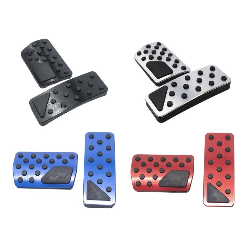 Upgraded Gas Brake Pedal Cover Aluminum Alloy Non Slip Pedal Pad Accelerator Brake Foot Pedal Cover Simple Installation