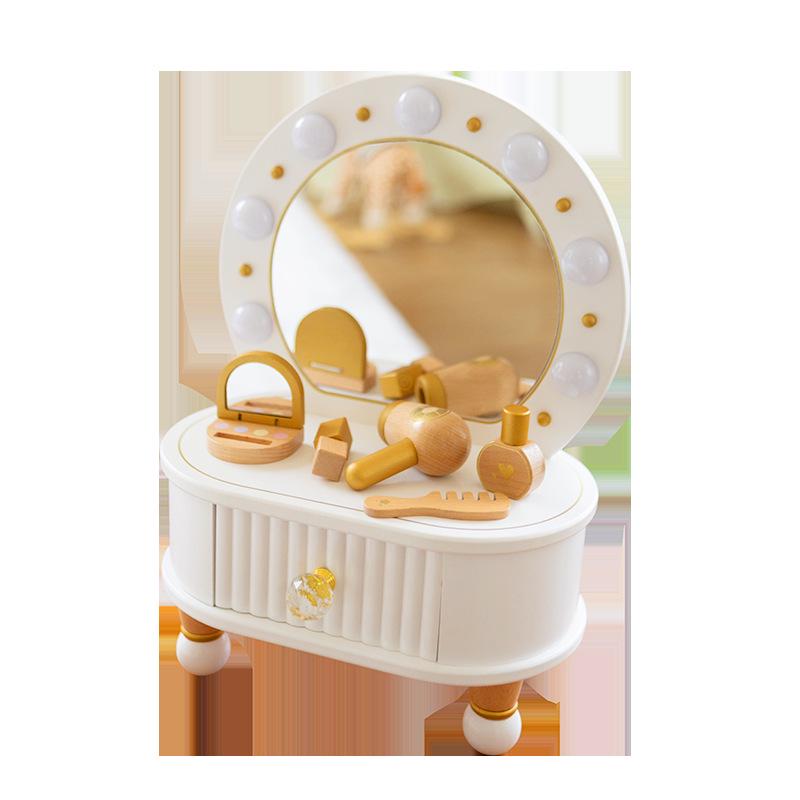 

Wooden Princess Makeup Vanity Set for Kids