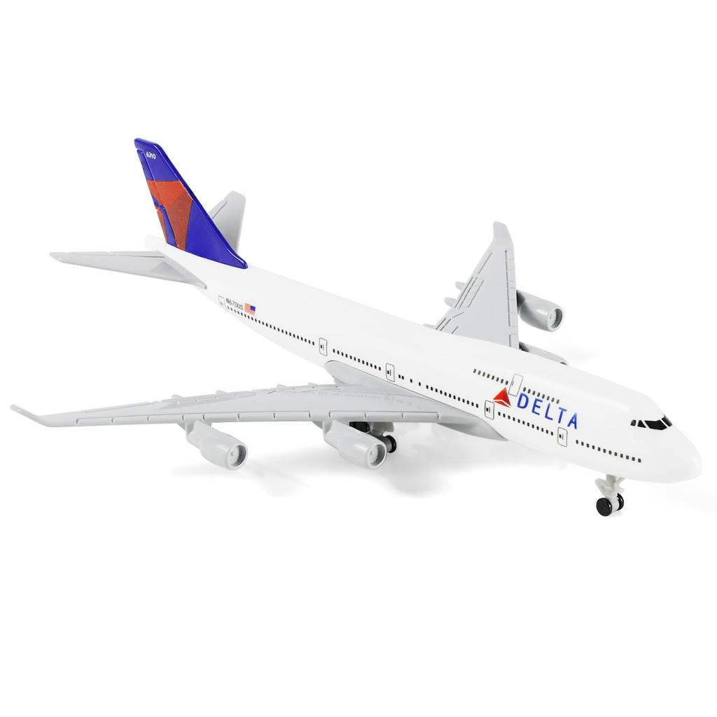 QIYUMOKE Scale 747 Airplane Model Kit Boeing 747 Airline Airplane Model with Assembled Aircraft Landing Gear and Display Adult Aircraft Aviation Gift
