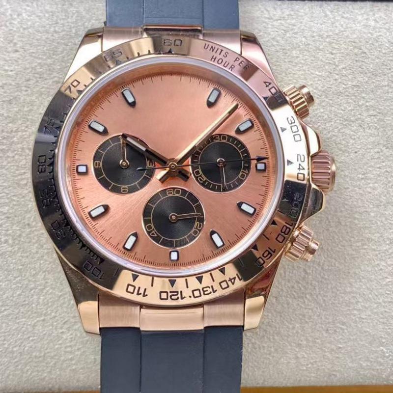Rolex Daytona 40mm Diamond-Inlaid Multifunctional Automatic Mechanical Men's Watch.