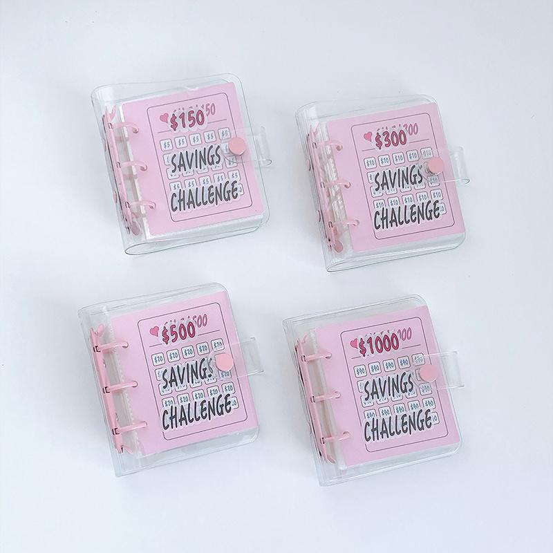 Pvc $1000 Pengesparing Utfordring Permknapplukking Mini Budsjettperm Konvoluttspareutfordringer Bok Holdbar bærbar