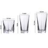 1pcs Creative Nordic Water Cup Classical Whiskey Glass Thick Bottomed Glass Juice Beverage Cups Bar Transparent Cocktail Glass