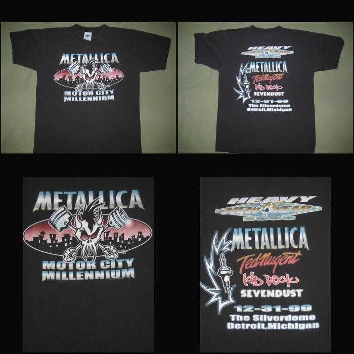 Футболка Metallica с принтом с двух сторон, винтажная, 1999 года, тур Motor City Millennium, размер M623, унисекс XXXL