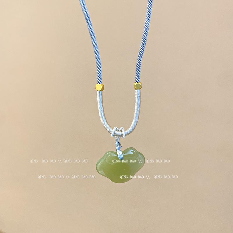 Zen Retro Chinesische Keramik Halskette - Handgewebtes Nischendesign für Frauen