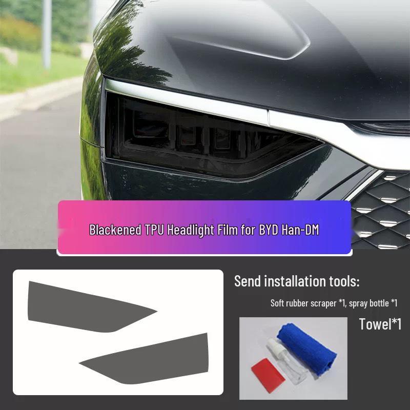 BYD Han Innenfolien-Set: Passend für 25 Modelle - Enthält TPU-Folien für Navigationsbildschirm, Schalthebel, Scheinwerfer und B-Säule