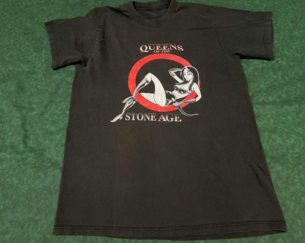 Винтажная футболка Queens Of The Stone Age 2003 года Черный Хлопок S-345XL HRS66 Унисекс Футболка XXXXL