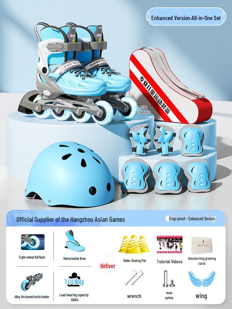 Flashing Roller Skates for Beginners: Adults & Kids, Boys & Girls, Professional Quality
