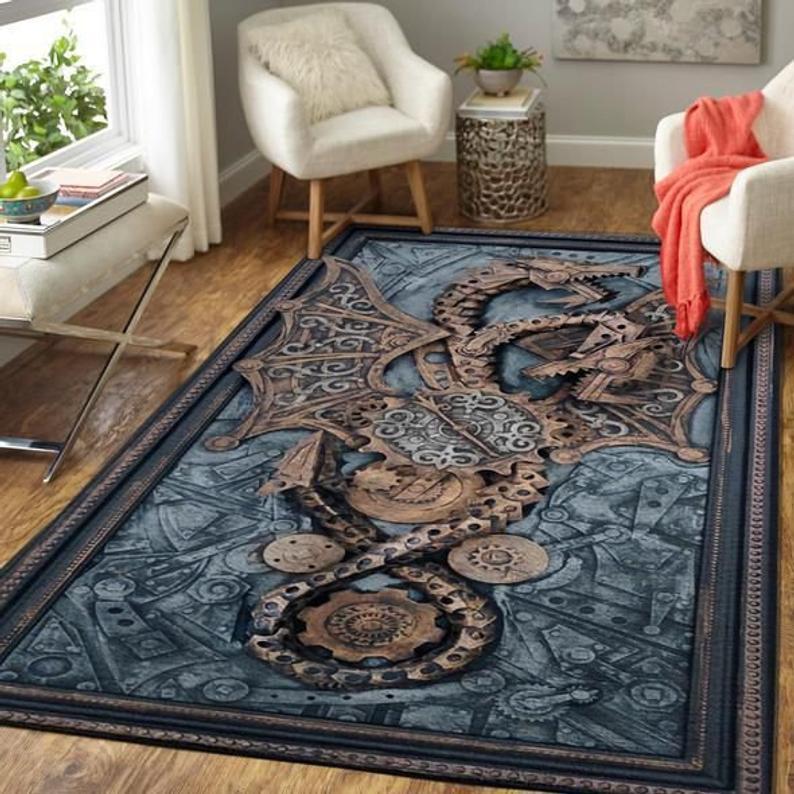 Cartoon Dragon Pattern Carpet Home Bedroom Living Room Non Slip Rug Kitchen Floor Door Mat Carpets for Living Room Outdoor Rugs