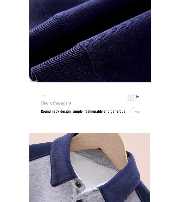 Boys' Polo Sweatshirt with Turn-Down Collar - Handsome Casual Top for Kids, Autumn Wear