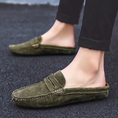 Herren Mokassins Fahrschuhe Sommer Hausschuhe Offene Clogs Weite Flats Lässige Übergröße Sandalen Übergröße