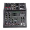 4 Channel Sound Mixer Stereo Bluetooth Mixing Console for Live Recording Karaoke 99 Bit Digital Signal Processor 7 Band