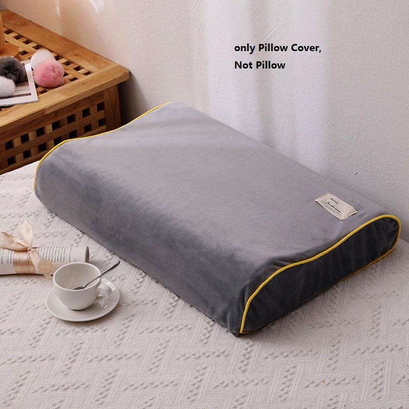 Contour Memory Foam Pillow Case Soft Velvet Pillowcase Neck Latex Pillow Cover Cushion Protector Home Decor 30x50cm 40x60cm