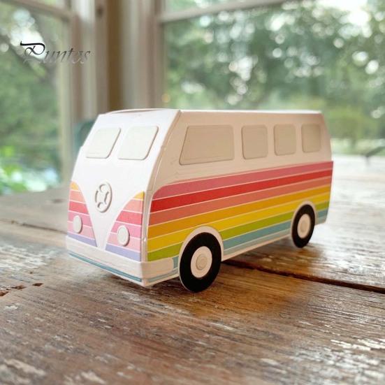 Bus Balloons Metal Cutting Die DIY Scrapbook Paper Cards Photo Stencil Mold