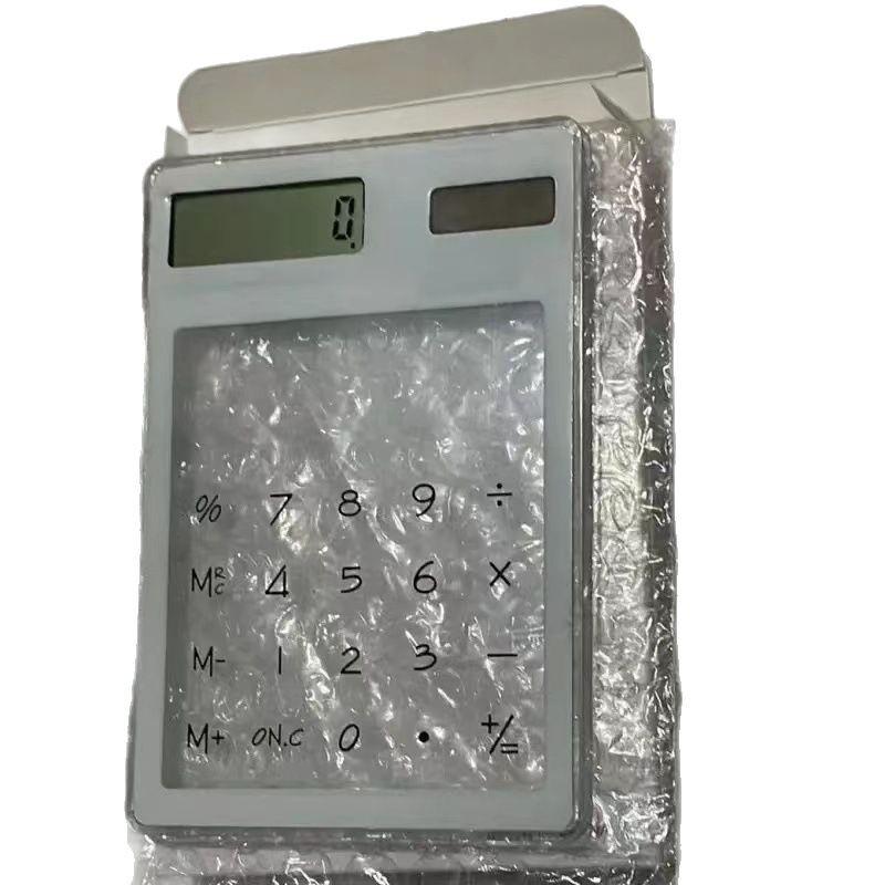 Solar-Powered Transparent Touch Screen Calculator with Custom Logo for Student and Business Gifts