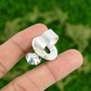 Natural Chrysoprase Gemstone Promise Flower Ring Size 7 925 Silver For Women