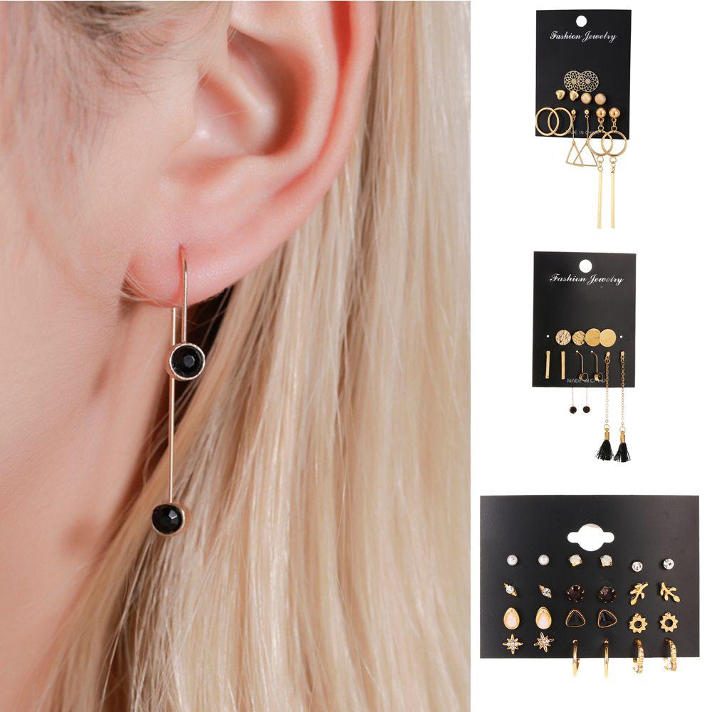 

Винтажные креативные аксессуары для девочек, ретро лунные серьги-гвоздики, женские украшения, жемчужные серьги, комплект серег