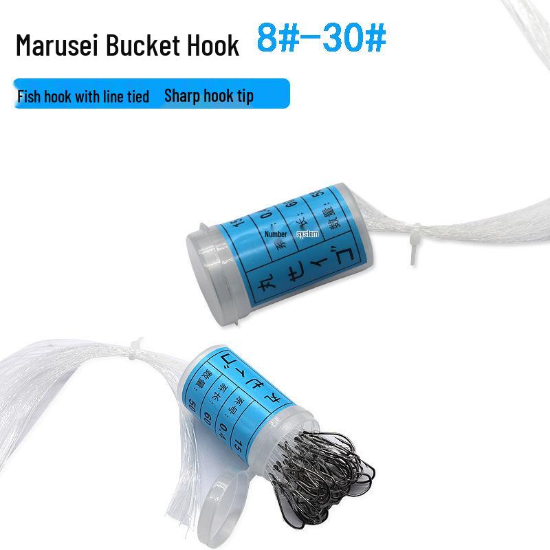 

Hand-Tied Perch Fishing Hook Rig with Line, Sizes 8#-30#, Ideal for Sea Fishing 19# Bucket Hook