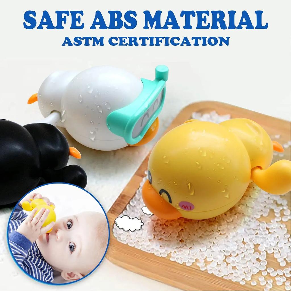 Bath Toy Clockwork Duck Toy Floating Toy Swimming Pool Water Toy Wind Up Bathtub Baby Bath Toy Gift for Kids Toddlers Birthday