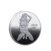 Russian Sexy Girl Gold-Plated Silver Coin Badge