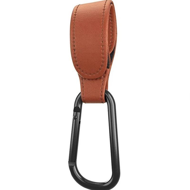 

Вращающаяся на 360 градусов сумка на колесиках из искусственной кожи, крючок для детской коляски, пряжка для альпинизма, съемный крючок для детской коляски, 1 шт. коричневый