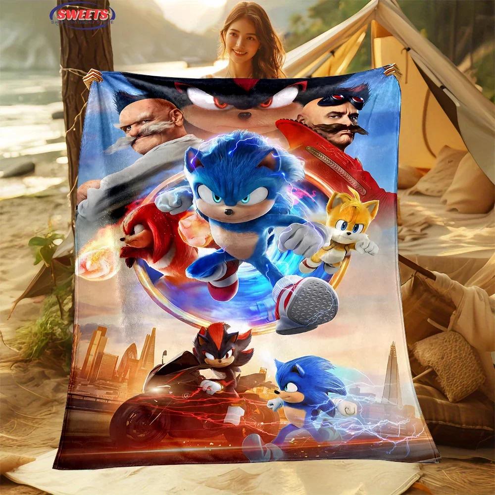 HD Hedgehog Cartoon Soft Flannel Blanket for Bed Bedroom Sofa Picnic, Warm Throw Blanket for Cover Outdoor Leisure Nap Trip Gift