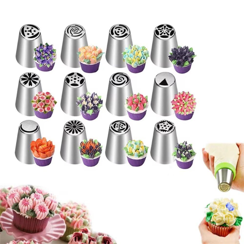 47pcs/set Steel Cake Decorating Nozzles Set Baking Tool Flower Frosting Nozzles  Pastry Tools
