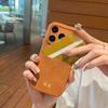 Personalized Vintage Faux Leather Insertable Card Case for iPhone 17 16 15 14 13 Pro Max Air Custom Name Hot Gold Foil Stamping